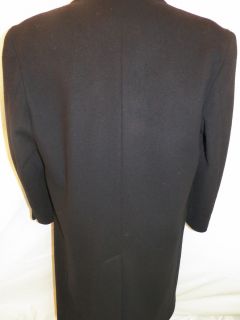 Brooks Brothers Crombie Coat Navy Heavy Solid Wool M 44 R [683]