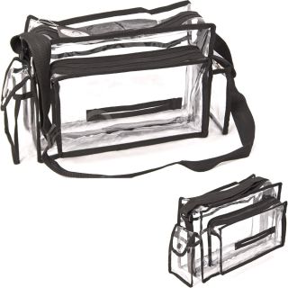  and Accessories Caddies Mid Size Clear Vinyl Cosmetic Bag PC2BK