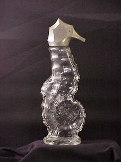 Vintage Avon Sea Horse Seahorse Glass Perfume Bottle