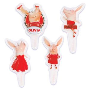 24 Olivia The Pig Cupcake Toppers Picks Birthday Party Favors Supplies