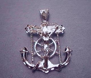 Mariners Cross Anchor Sterling Silver 1 5 Inch
