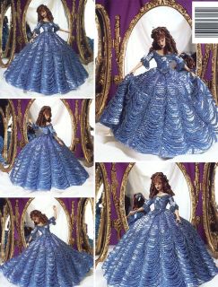 1858 Jeweled Cotillion Costume Paradise Vol 94 Barbie Doll New Crochet