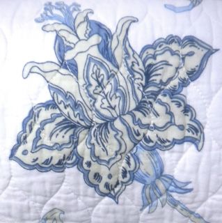 COTTAGE COLLECTION PAISLEY BLUE FULL QUEEN QUILT SET *NEW* JACOBEAN