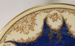 Crown Staffordshire China CRS145 Gold Cobalt Bread Butter Plate 6 1 4