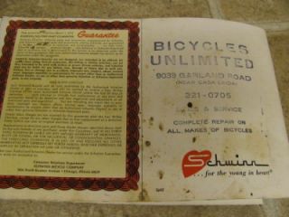 Vtg Schwinn Cycling Adventure 74 Bicycle & Accessories Catalog 1974
