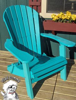 PHAT TOMMY Deluxe Recycled Poly Adirondack Patio Chair   Island Teal