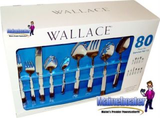 New Wallace Heritage 80pc Cutlery Flatware Spoons Forks Set $119