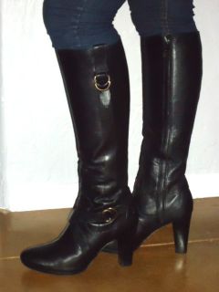 Cole Haan Nike Air Sexy Courtney Tall Blk Knee High Heel Boots 11b $
