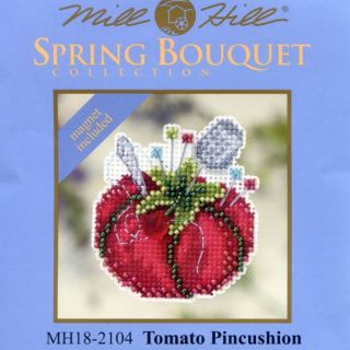Tomato Pincushion Bead Cross Stitch Kit Mill Hill 2012 Spring Bouquet