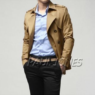 Paul Jones Men’s Slim Fit Fashion Double Breast Trench Coat Jackets