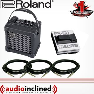 Roland MICRO CUBE Guitar Amp with FS 5U Footswitch and Cables
