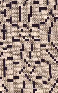 Tribute to Crossword Puzzles 100% Silk Soft Gold Necktie by Museum