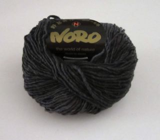 10 balls charcoal grey NORO KARUTA silk wool chunky knitting yarn