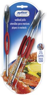 Zyliss Seafood Picks Crab Lobster Shell Stainless Set 4 New Retail
