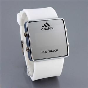 Adidas LED Sport Watch Silver Great Gift Ships Next Day