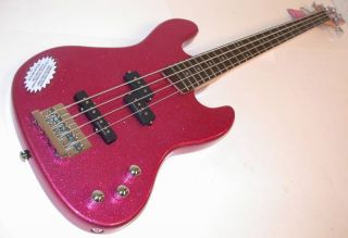 Daisy Rock Rebel Rockit Electric Bass, Atomic Pink, Grover Tuners, DR