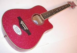 Daisy Rock Widwood Acoustic Short Scale Guitar Atomic Pink 14 6264 New