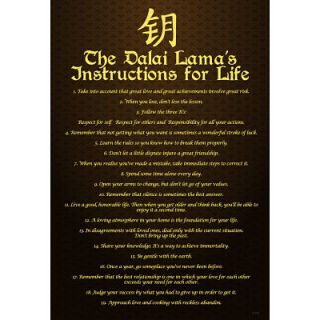  dalai lama instructions for life art poster print 13 x 19