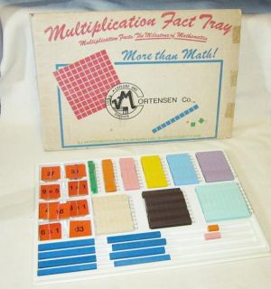 Vintage Mortensen Multiplication Fact Tray Math Manipulatives U See