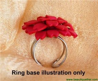  image leather flower ring dahlia gold these lovely rings are