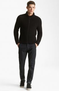Rogan Zip Sweater & Tapered Trouser Jeans.