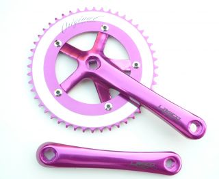 Lasco Fixed Gear Bike Bicycle Crank Crankset 170 Pink