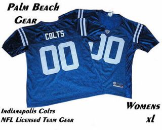 INDIANAPOLIS COLTS WOMENS NFL 2 STRIPE REPLICA HOME jERSEYxl.