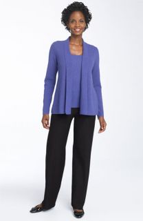 Eileen Fisher Wool Crepe Cardigan & Shell with Stretch Crepe Pants