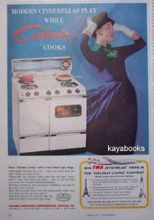 1957 Ad Caloric Appliance Corporation Gas Range TWA