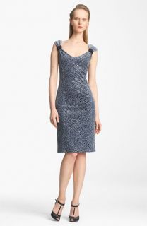 Armani Collezioni Paillette Velvet & Jersey Dress