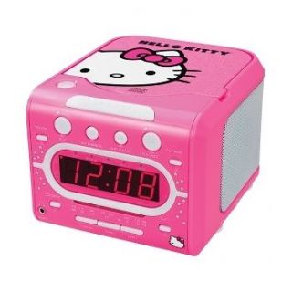  PINK GIRLS STEREO ALARM CLOCK RADIO w/ TOP LOADING CD PLAYER NEW