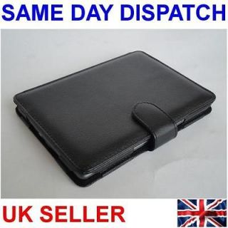BLACK LEATHER COVER BOOK CASE FOR  KINDLE 4 4G 4th Gen