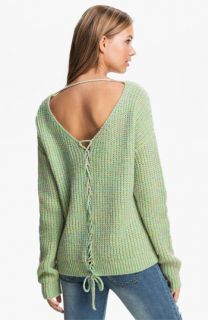 Love by Design Lace Back Sweater (Juniors)