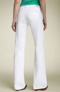Paige Denim Hollywood Hills Bootcut Stretch Jeans (Optic White)