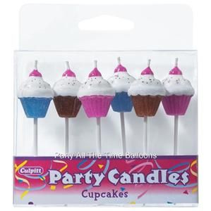 CUPCAKE SHAPED BIRTHDAY CANDLES CANDLE Party Favors Cake
