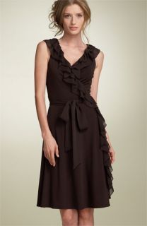 Suzi Chin for Maggy Boutique Sleeveless Ruffle Wrap Dress (Petite)