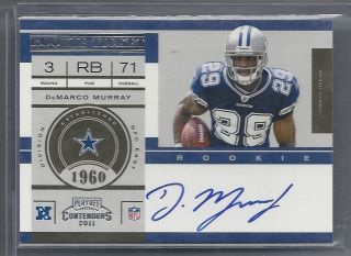 2011 PANINI PLAYOFF CONTENDERS DEMARCO MURRAY ROOKIE TICKET AUTO SSP