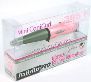  Titanium Pink Mini Conicurl 1 Taper Curling Iron Dual Voltage
