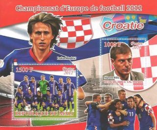 European Football 2012 Croatia National Team 2 Stamp Sheet 13H 304