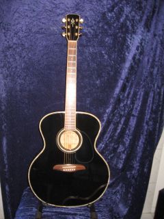 Alaverez Yairi Black Jumbo Acoustic Electric Guitar