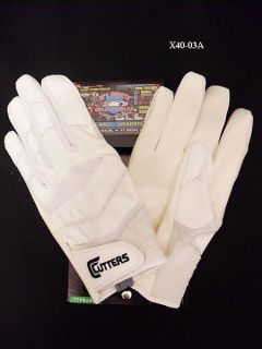 Cutters Gloves Football x40 Revolution Solid White Size Medium New New