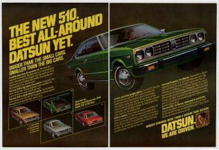 1978 Datsun 510 Hatchback Wagon Sedan Best All Around 2 Page Ad