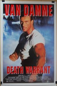 1990 Death Warrant Orig 27x41 Movie Poster Jean Claude Van Damme