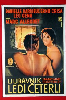 Lady Chatterley Danielle Darrieux Erno Crisa 1955 RARE EXYU Movie