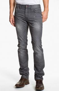 Robert Graham Jeans Grey Day Slim Straight Leg Jeans (Grey)
