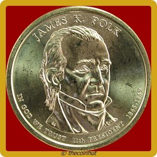 2009 D BU James K Polk Presidential Dollar Coin US Mint Coins