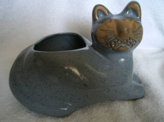 Mid Century Cat Pottery Planter David Stewart Eames Era