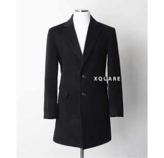FX Homme Lowell Basic Cashmere Coat at Fabrixquare XS s M Black Navy C