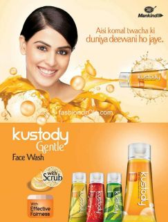  for Kustody Gentle Face Wash print ad Kustody Genelia Dsouza Face Wash