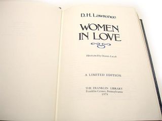 Franklin Library Top 100 Women in Love D H Lawrence